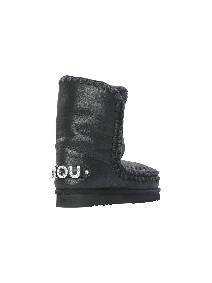 Stivaletto Eskimo 24 cammello con logo glitter