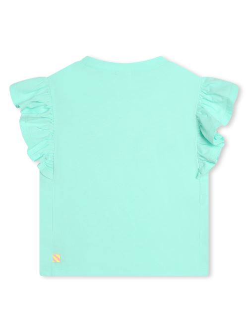 T-shirt verde ricamo