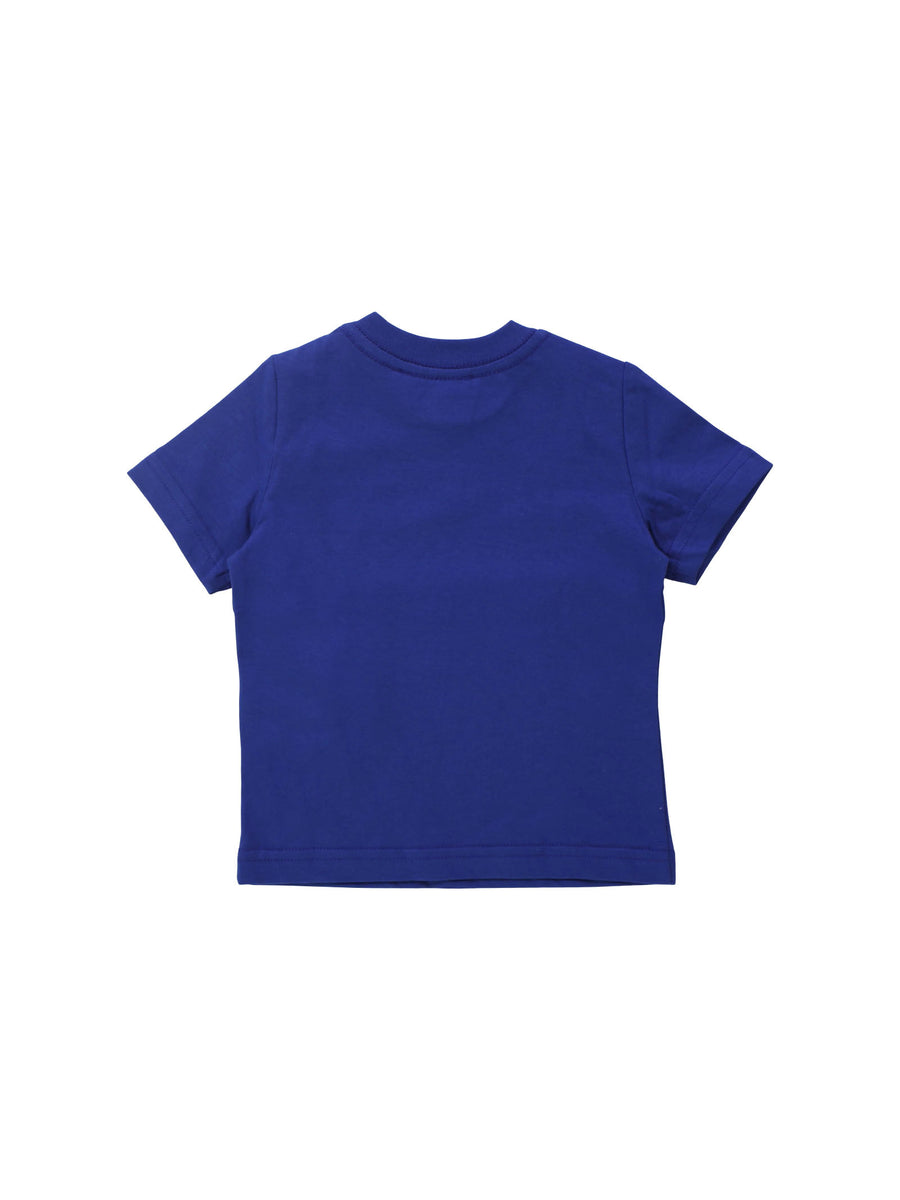 T-shirt blu con logo