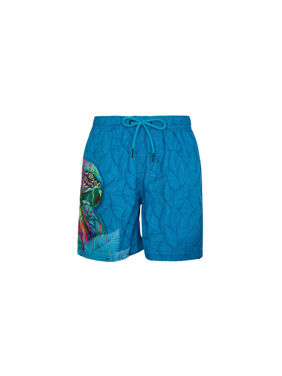 Costume shorts azzurro fantasia Mood tropical