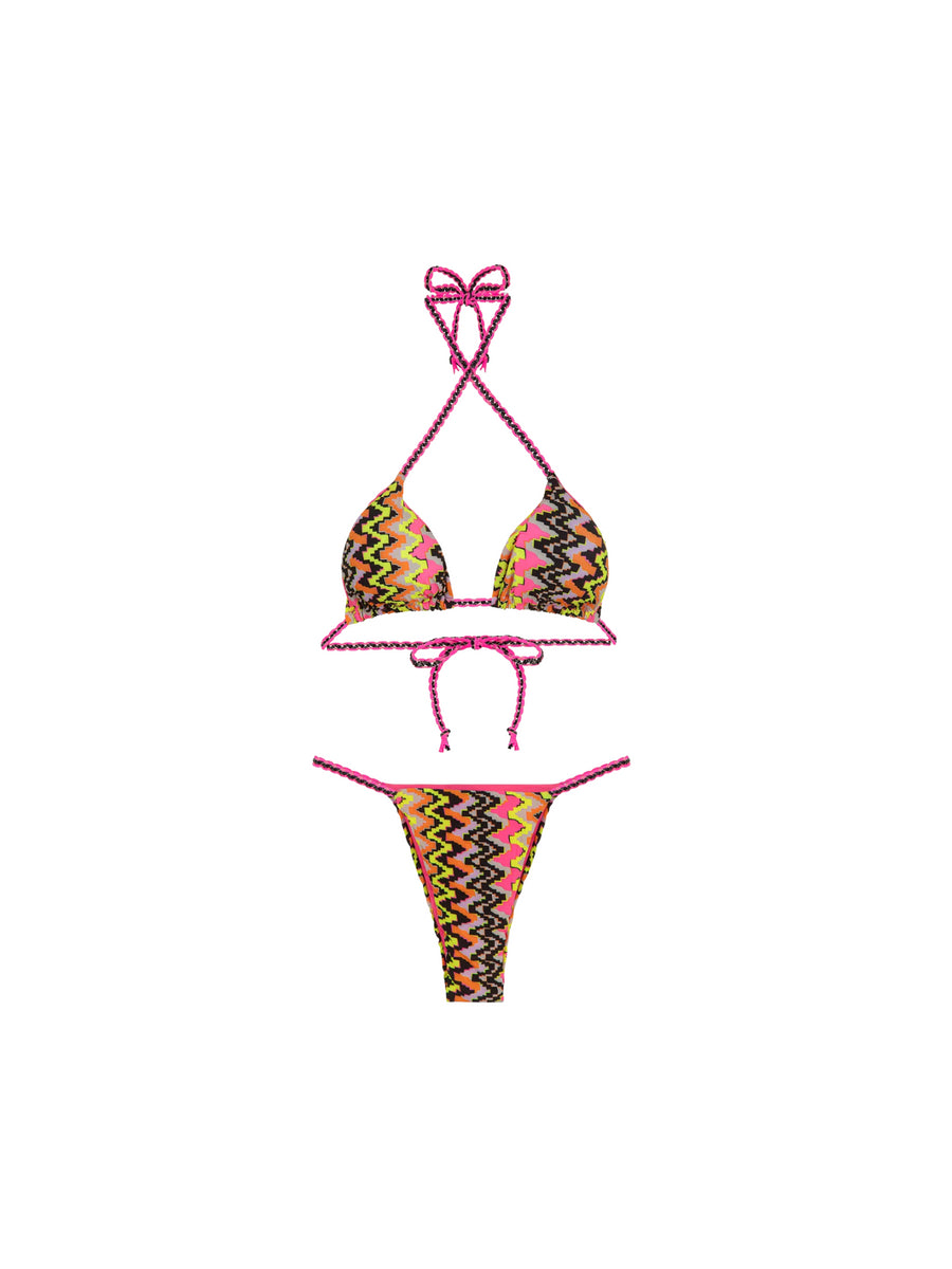 Bikini triangolo e slip brasiliano fisso Ethos fucsia