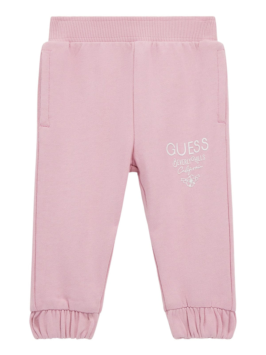 Joggers rosa in cotone garzato