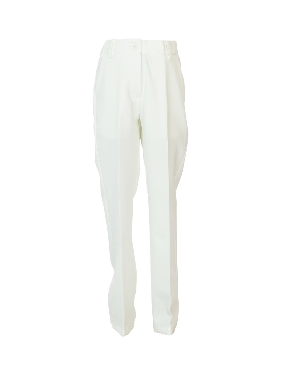 Tailleur completo giacca e pantalone bianco latte