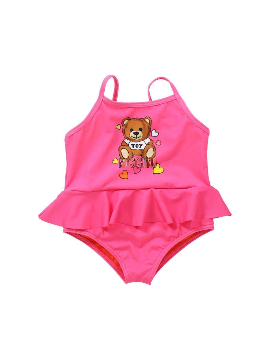 Costume intero fucsia con Teddy e ruches