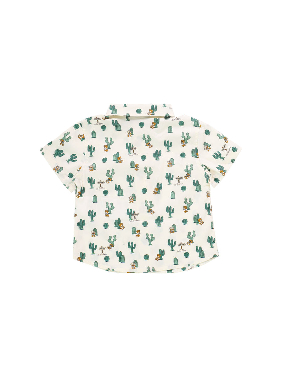 Camicia crema fantasia cactus e Teddy