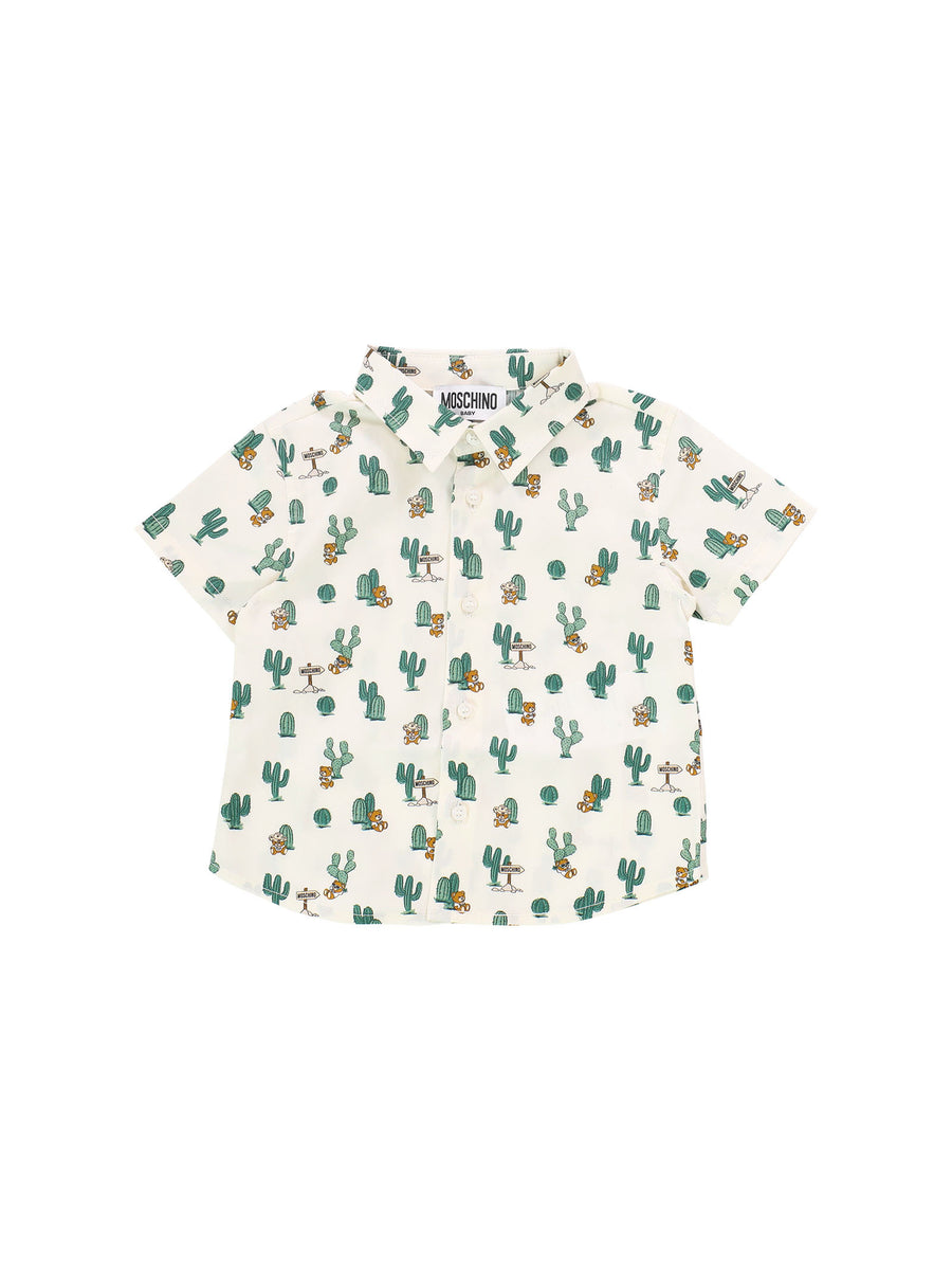 Camicia crema fantasia cactus e Teddy