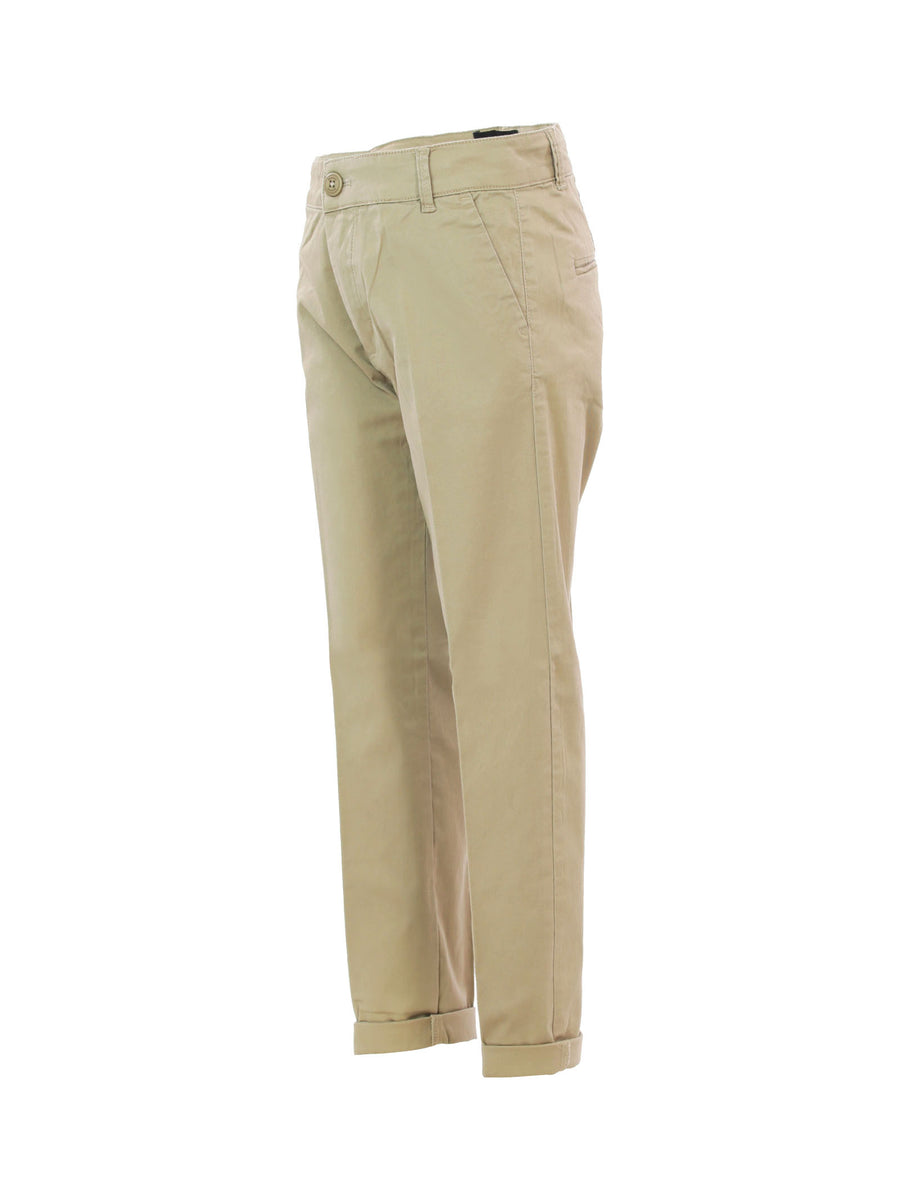 Pantaloni eleganti beige in cotone