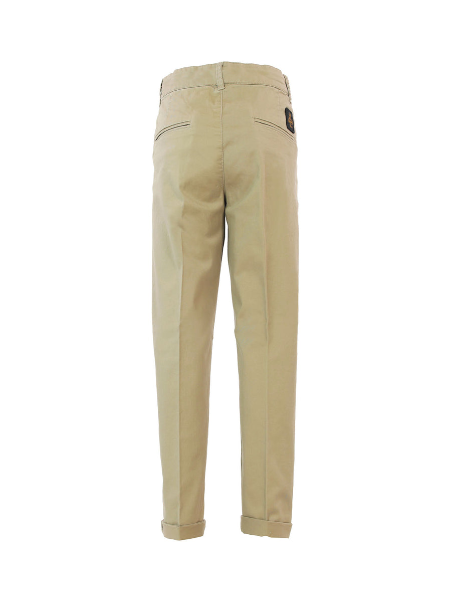 Pantaloni eleganti beige in cotone