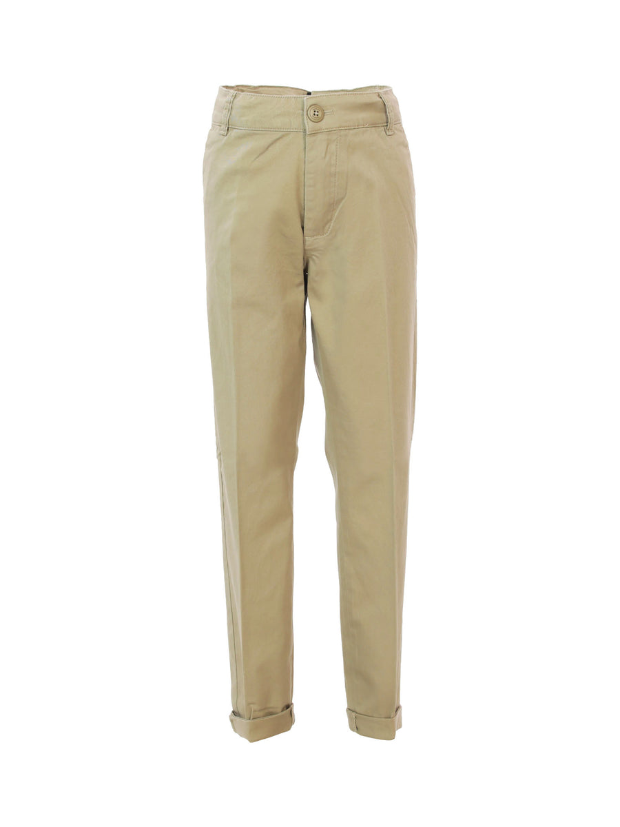 Pantaloni eleganti beige in cotone