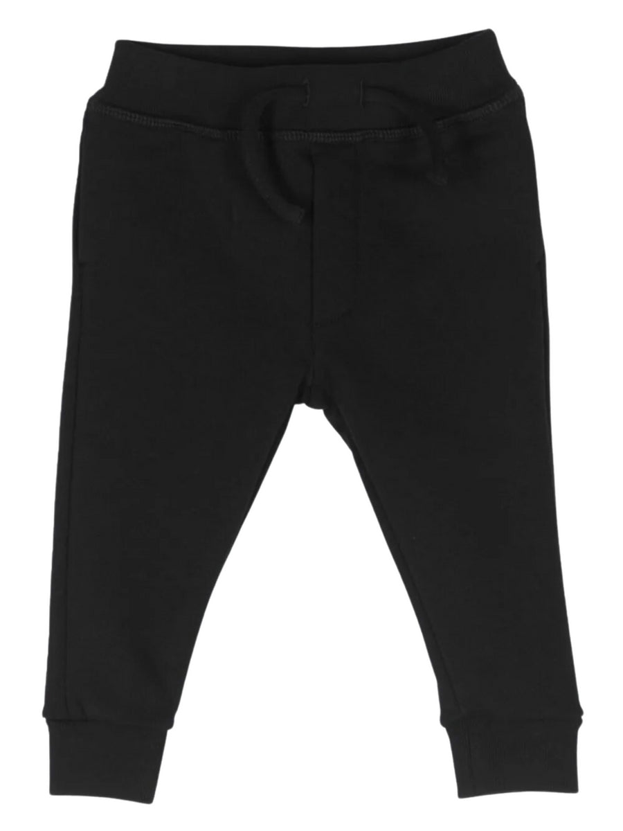 Joggers neri con stampa logo bianca