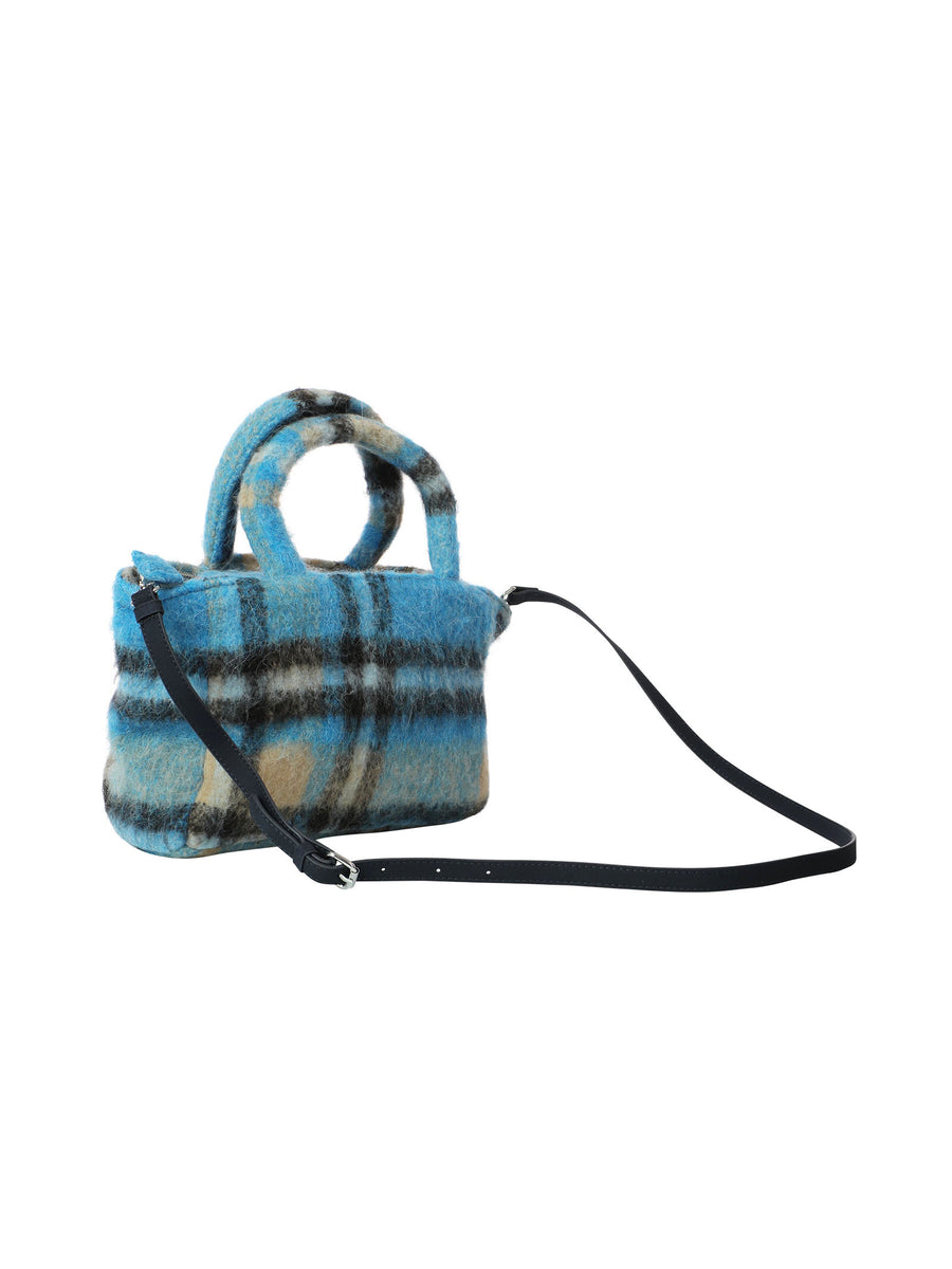 Borsa Clarine fantasia Tartan azzurra