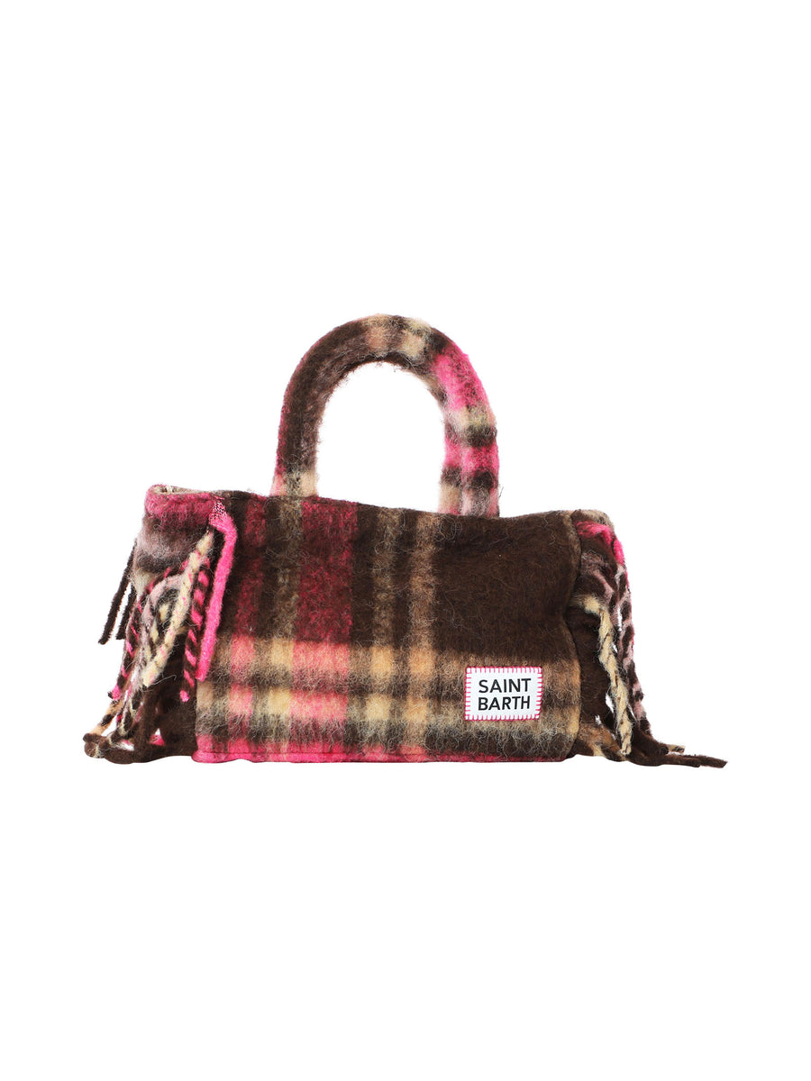 Borsa Colette Blanket Tartan fucsia e marrone