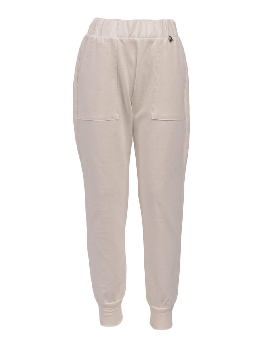 Pantalone joggers bianco